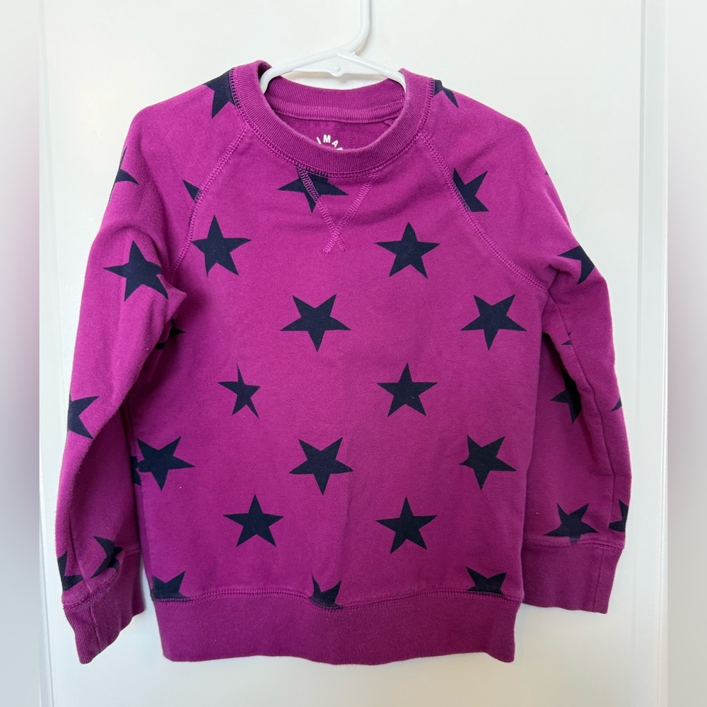Primary Magenta Sweatshirt with Navy Stars